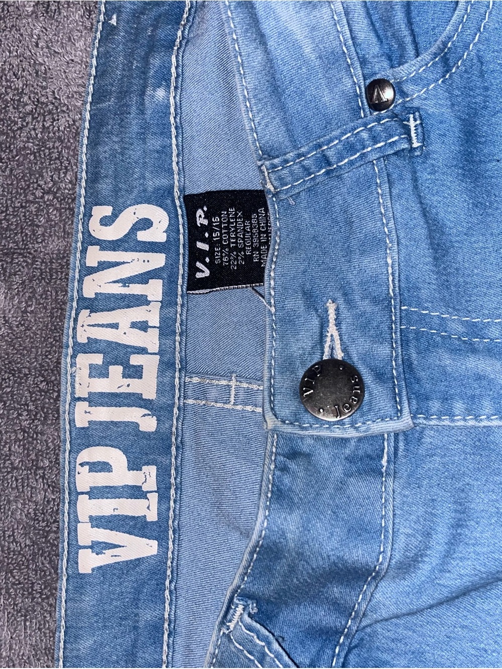 VIP Light Blue Ripped Skinny Jeans - Picture 5 of 5